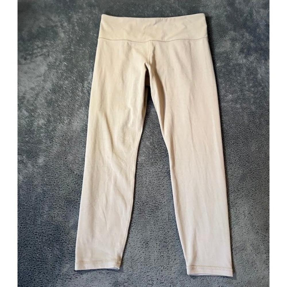 Athleta Ultra High Rise Elation 7/8 Tight Leggings Tan Taupe Large 30X24